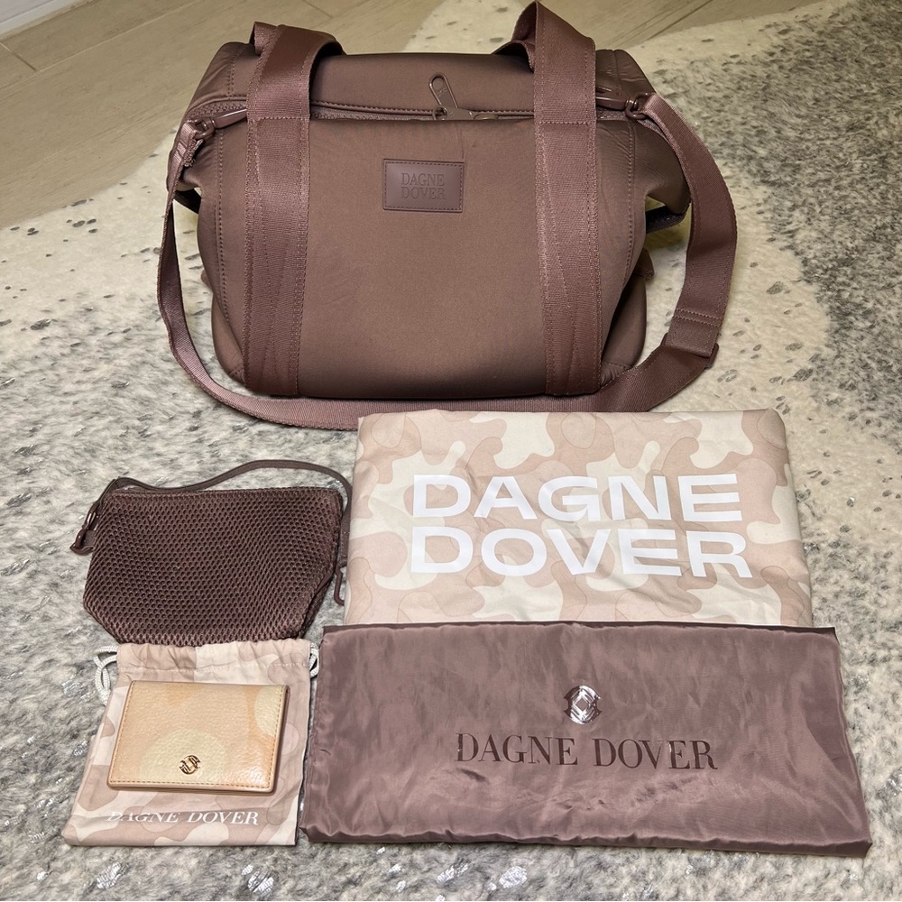 Dagne Dover Medium Landon Carryall in Dune and Wallet